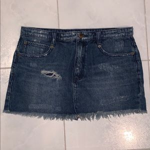 Free People Jean Skirt